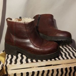 Ugg leather platform boots